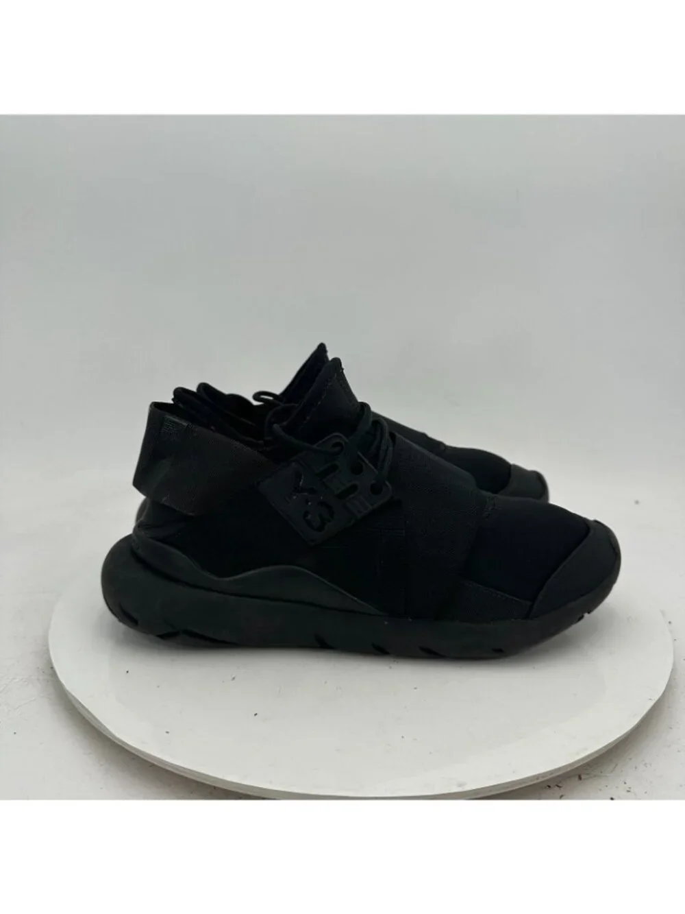 Adidas Y-3 Yohji Yamamoto Qasa Elle High Women Size 6 Core Black Lace Up Shoes